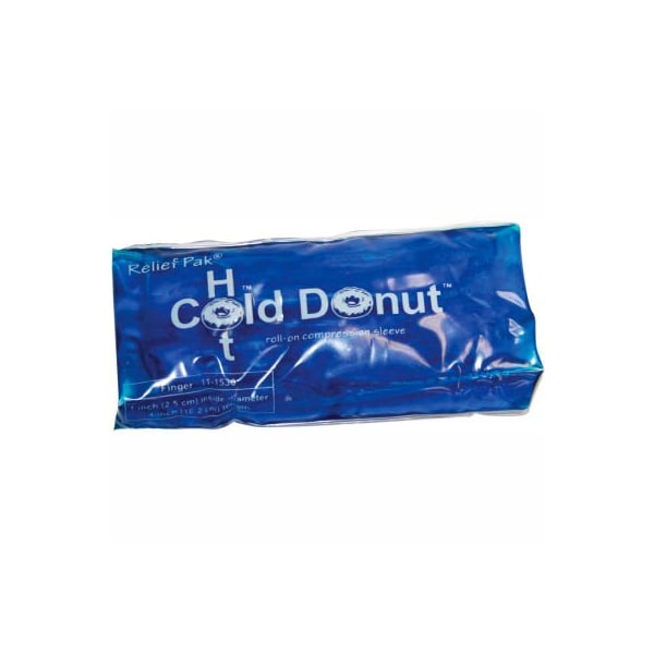 Fabrication Enterprises Relief Pak Cold n' Hot Donut Compression Sleeve, Finger, 20/Case 11-1530-20 - main